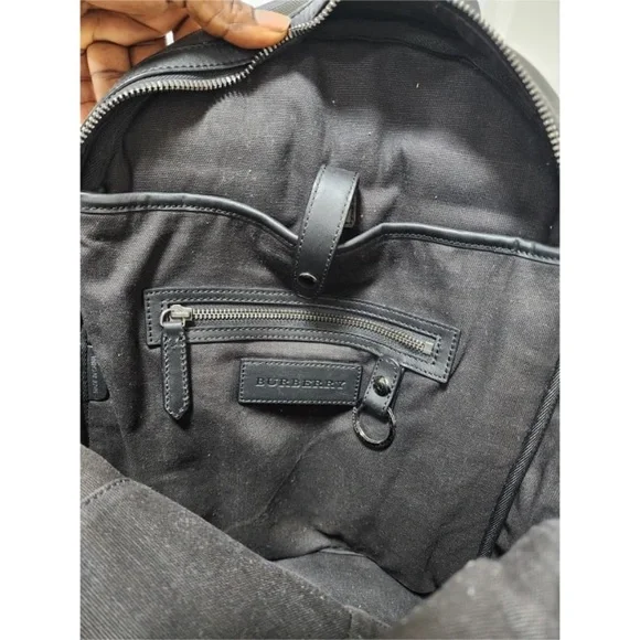 Authentic Burberry Smoked Check Backpack Black